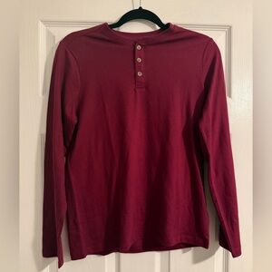 Wonder Nation Maroon Long Sleeve Shirt